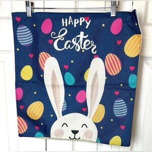 New HAPPY EASTER Eggs Bunny Decorative Pillow Cover Case Holiday Decor Rabbit